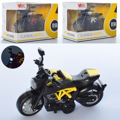 Мотоцикл MY66-M1216 металл, 12см, звук, свет, бат таб, 3цвета