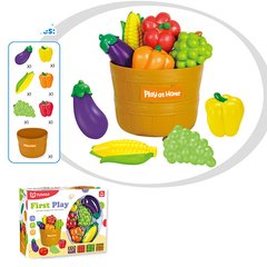 Продукты YH8018-2 овощи, ягоды, 6шт, корзина 10-13, 5см