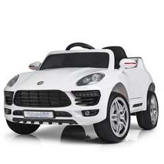 Детский электромобиль Porsche Macan, белый (3178EBLR-1)