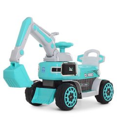 Детский электромобиль Трактор Экскаватор, голубой (4068R-4)