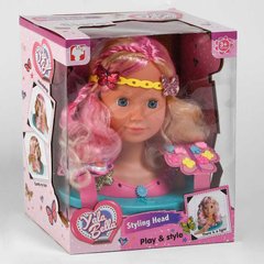 Кукла-Голова для причесок YL 888 E Манекен для зачісок та макіяжу, светвий ефект, з аксесуарами, в коробці