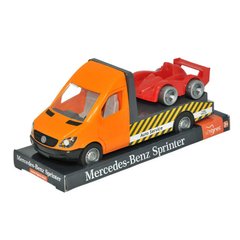 Автомобіль "Mercedes-Benz Sprinter" евакуатор помаранчевий на планшетці 39710 "Tigres"