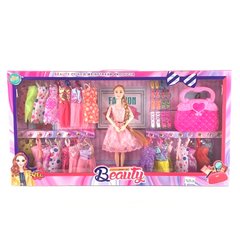 Кукла с нарядом YL65-3A 28 см, шарнирная, платья, обувь, сумка