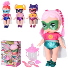 Кукла 3666-97-98-99-101-1 девочка-супергерой 29 см, аксессуары, музыка, свет