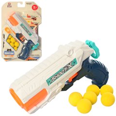 Дитячий іграшковий пістолет 648-32 20см, м&#39;які кулі-шарікі6шт, в слюди