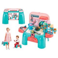 Дитяча ігрова кухня DK666-11D посуд, продукти, стіл, 28 предметів, в карт.